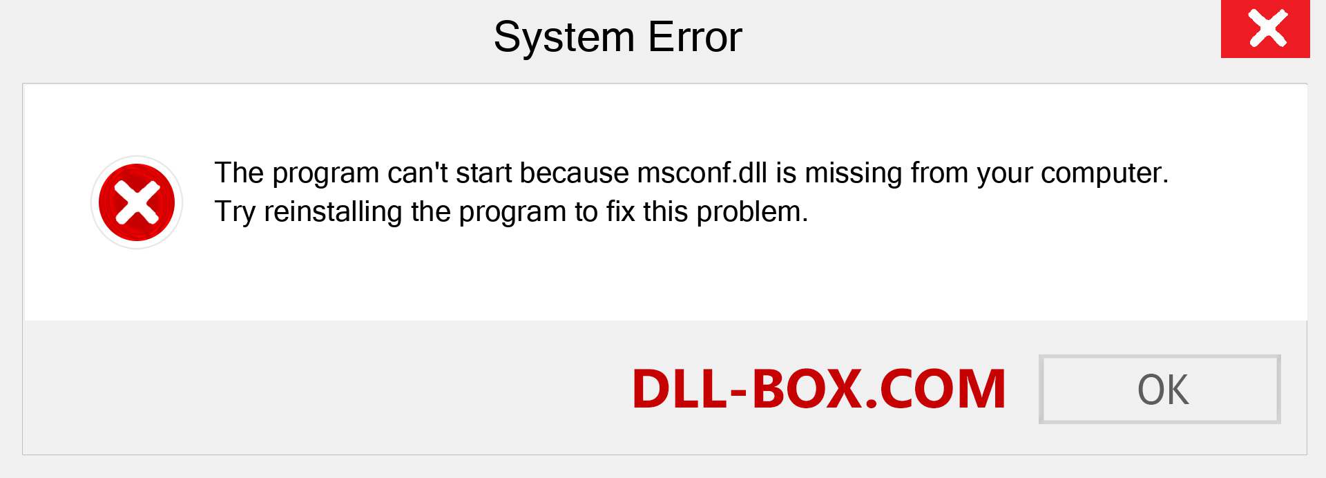  msconf.dll file is missing?. Download for Windows 7, 8, 10 - Fix  msconf dll Missing Error on Windows, photos, images